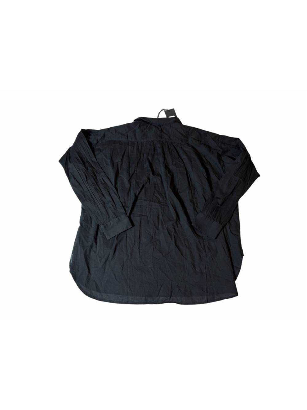 NWT Nili Lotan Miles Blouse XS Black Cotton Button Front Relaxed Minimalist $250 - Picture 6 of 6